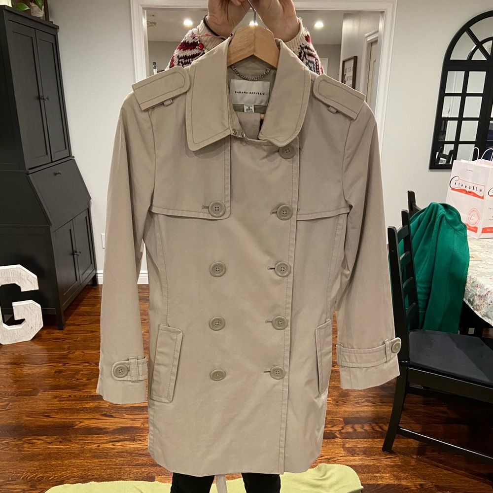 Banana Republic rain trench coat.